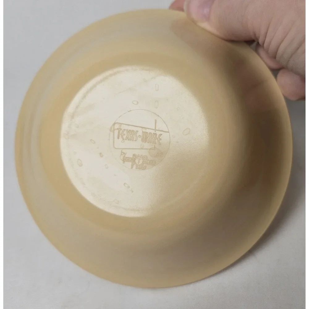 Vintage Texas-Ware A-2 Melamine Bowls Tan 5.5